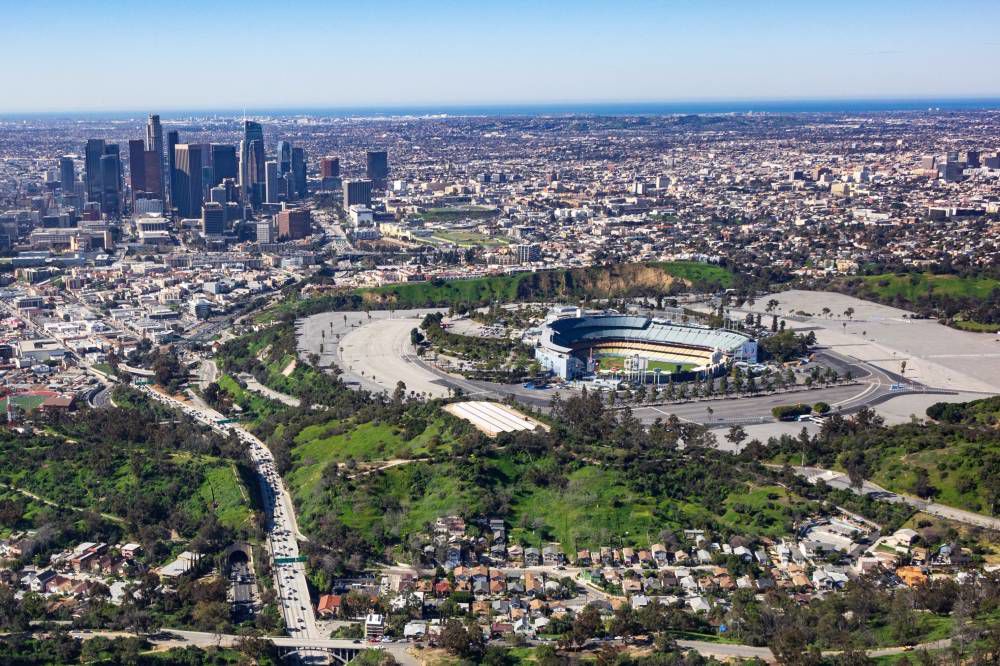 Dodger Stadium Aerial view March 2019